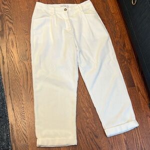 Petal and pup high wastes white  corduroy pants size 10